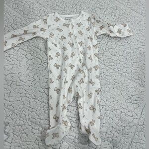 Adorable White Bear Print Kids One Piece